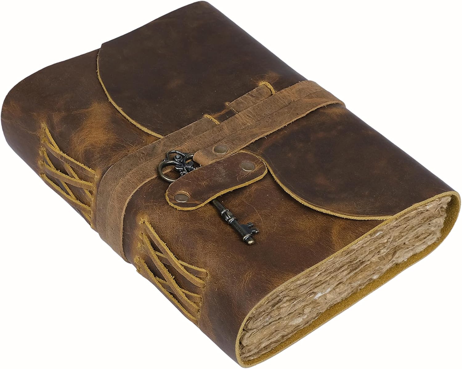 CUERO Vintage Leather Journal Antique Handmade Leather