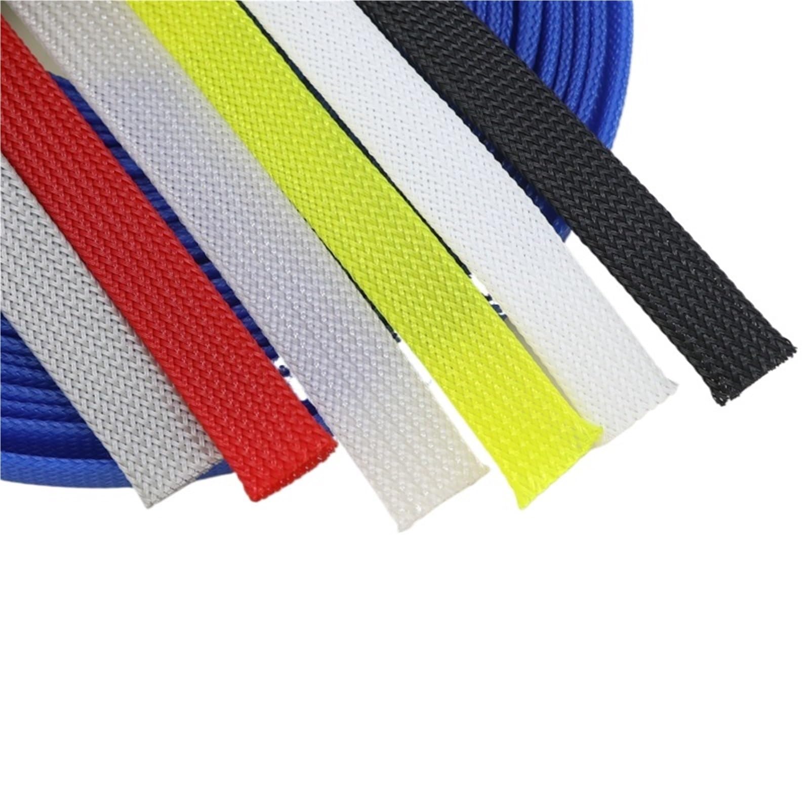 Copri Cavi 5 m/lotto Colore Puro Isolato Treccia Manicotto Stretto Filo PET Espandibile Manicotto Del Cavo Ignifugo Nylon Intrecciato Tubo di Maglia(Color1,40mm)
