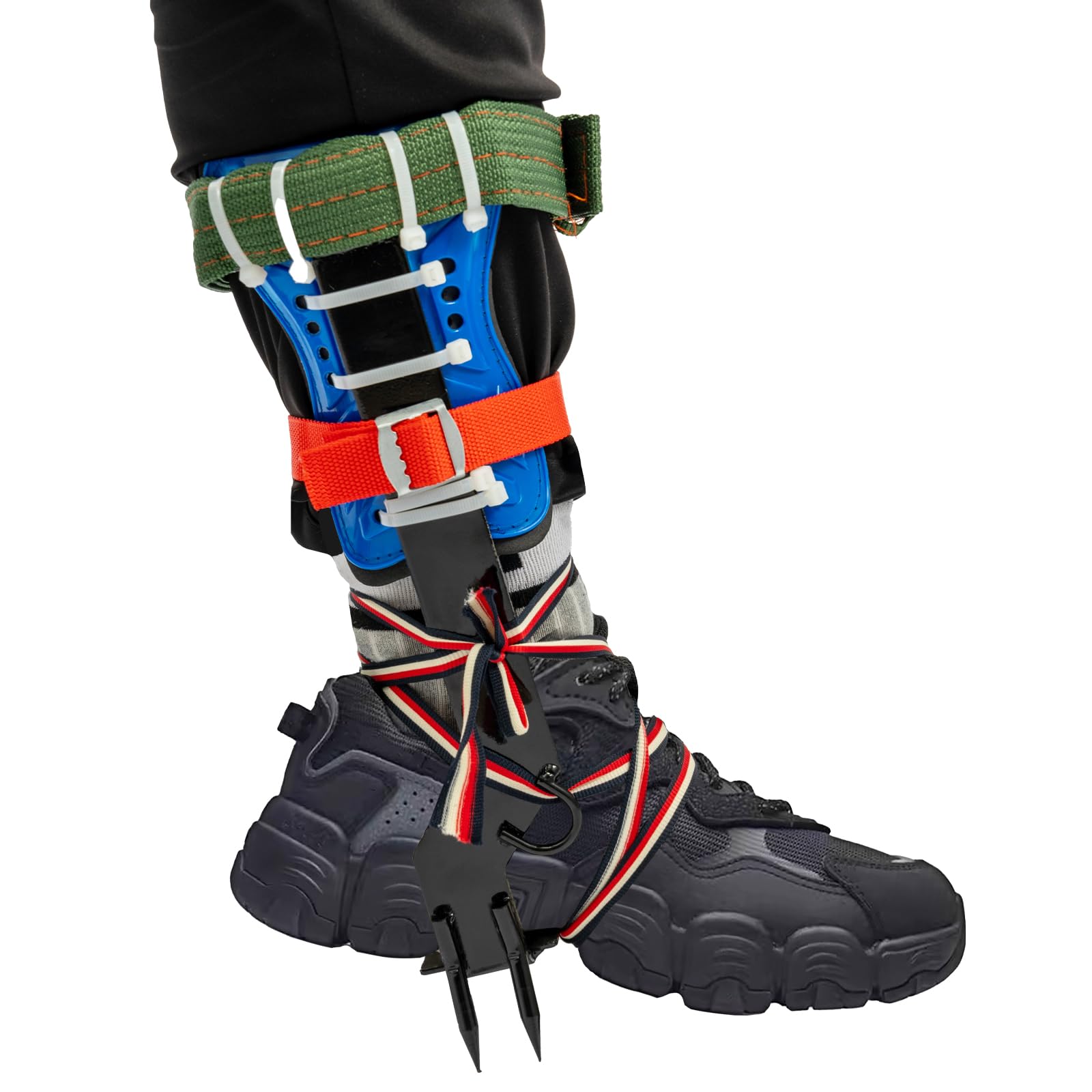 Crampones, equipo de escalada de árboles, juego de picos de escalada de árboles, con correa para el pie + correa para el tobillo, capacidad de carga de 100 kg, para cazadores, productores agrícolas,