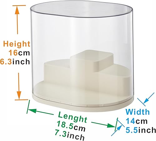 Miniatura 3 de Vitrina transparente con escalera, diseño Unibody (instalación gratuita), caja de almacenamiento apilable para mini figuras Funko pop (7.3 x 5.5H6.3