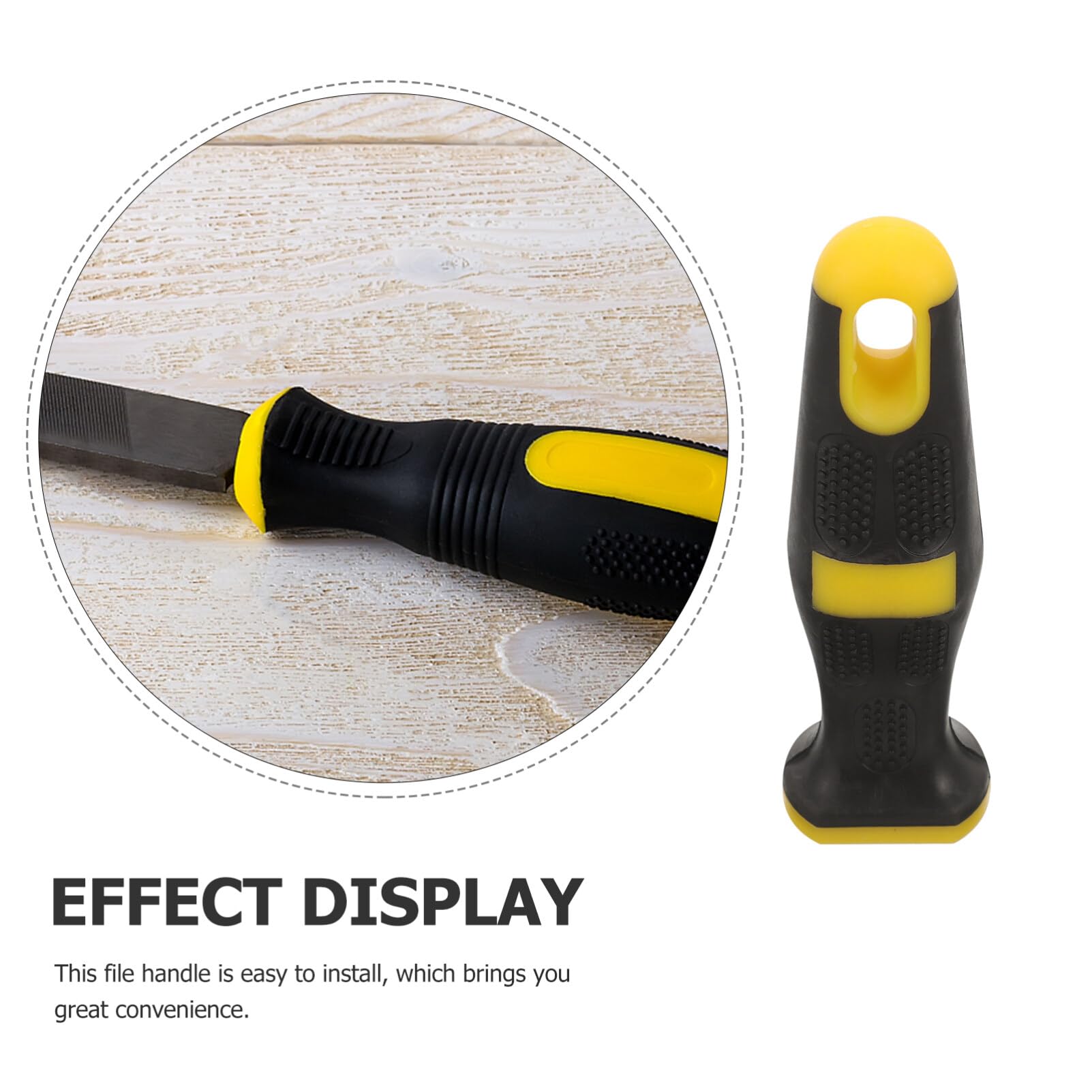 Angoily Poignées de Lime en Tpr et Pp Ergonomiques Antidérapantes Lot de 5 Design Simple et Confortable pour Remplacement et Usage Facile sur Outils de Lime