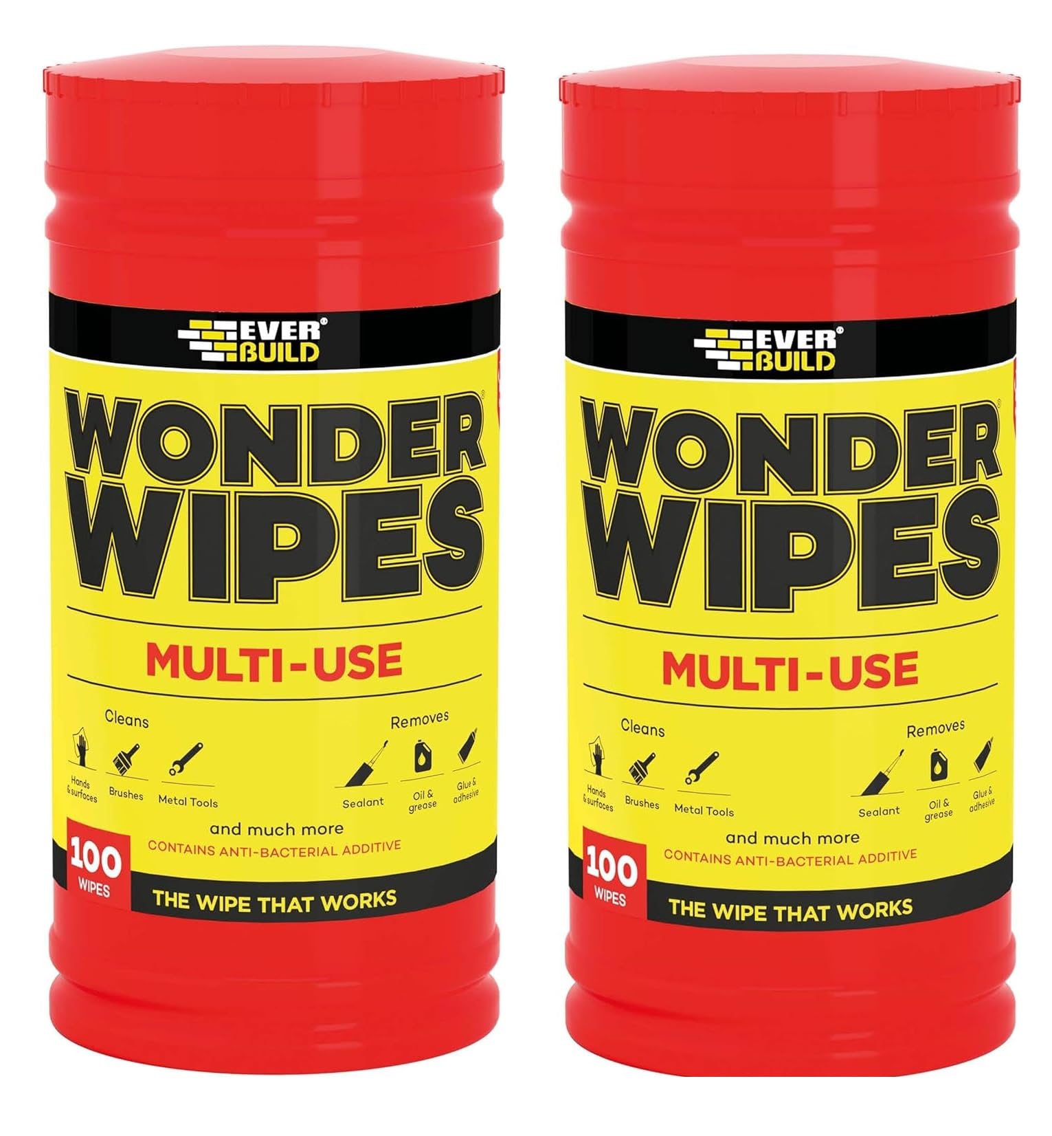 2 x Multi-Use Wonder Wipes Trade Tub Cleans just About Anything from Hands
