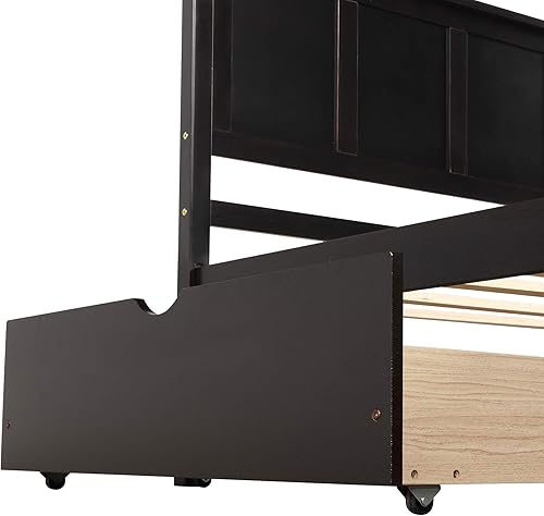 Miniatura 16 de Harper & Bright Designs Cama de almacenamiento individual, cama de plataforma de tamaño individual con 2 cajones, cama individual de madera con