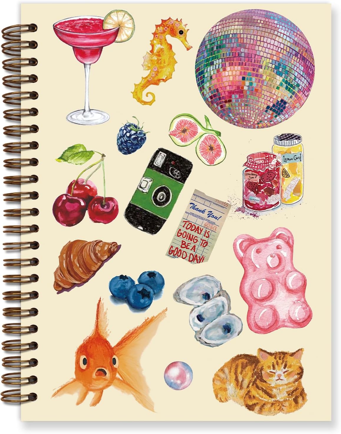 Cute Y2K Girly Notebook for Teen Girls, Cute Composition Notebook, Cute Cherry Stuff Notebooks Spiral Journal for Girl Women, Preppy School Supplies College Notebook 5.5x8.3