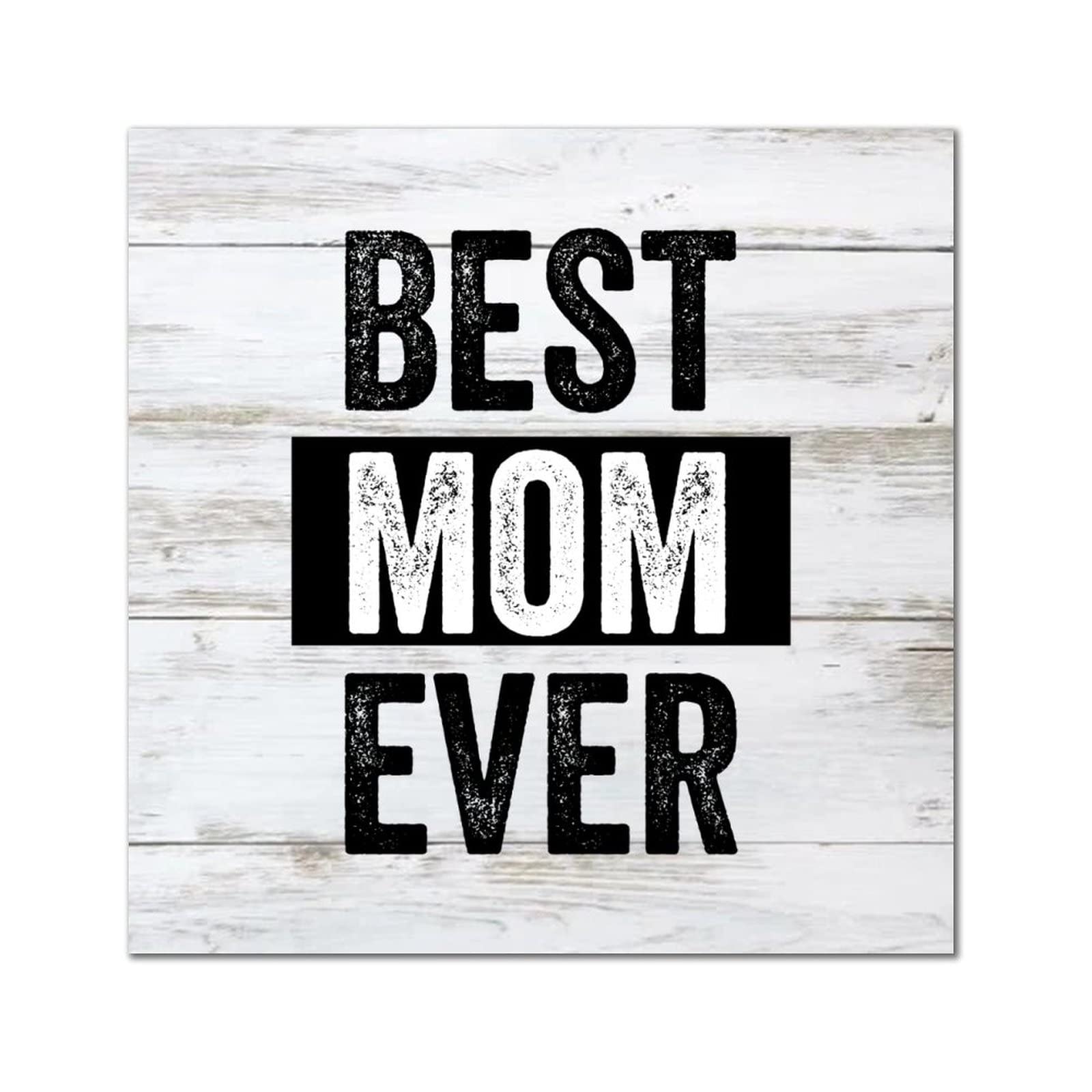 Plaque murale en bois Best Mom Ever idée cadeau fête des mères déco suspendue vintage cuisine