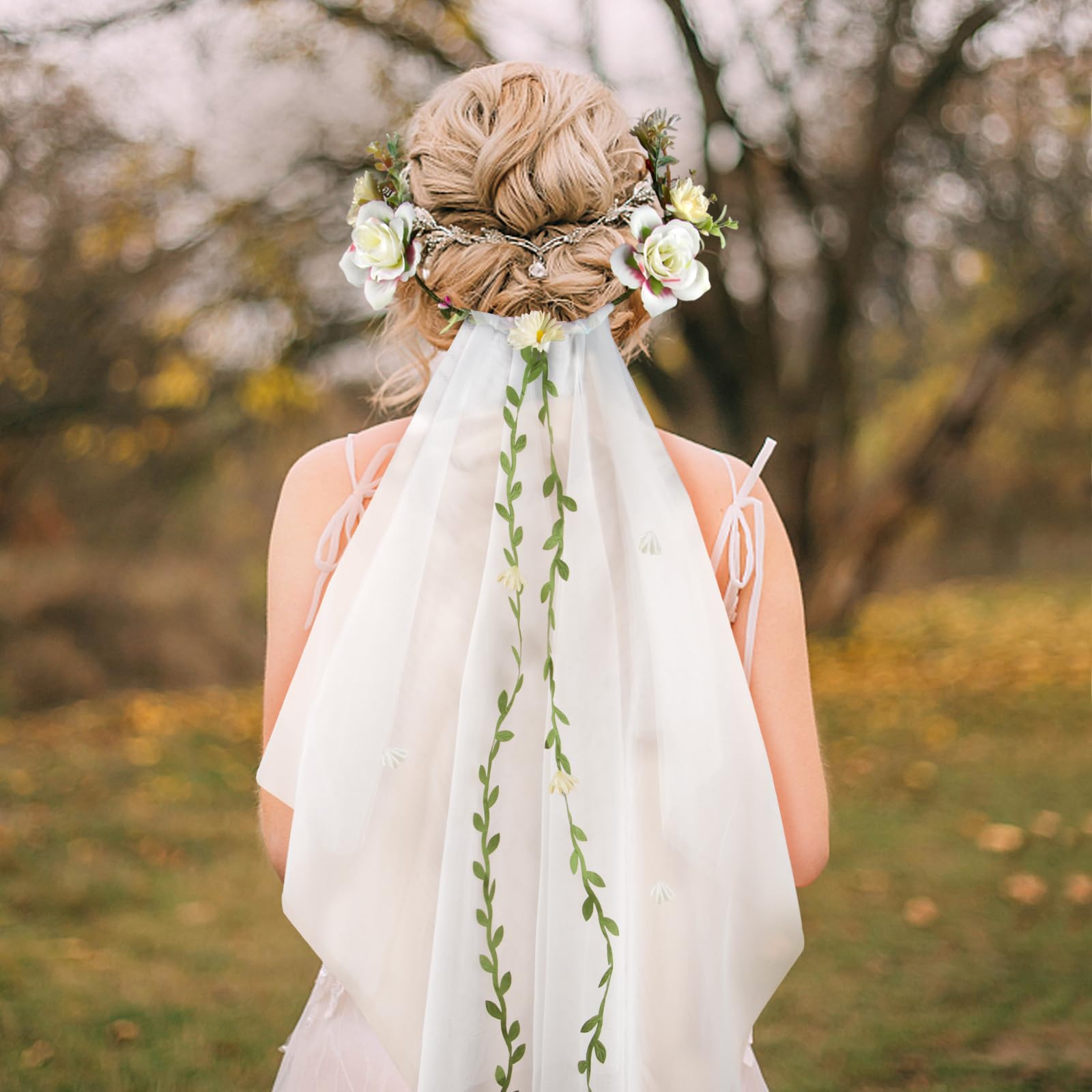 Coroncine Fiori Per Addio Nubilato - 20 Pezzi Con Fascia Sposa E Tiara (Colorate) - Foto 7