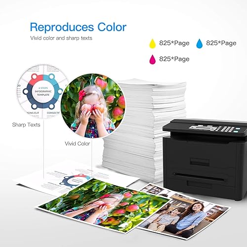 Miniatura 3 de LxTek Cartucho de tinta de repuesto compatible para impresoras HP 902XL 902 XL para usar con impresoras Officejet 6978 6968 6962 6954 6975 (1 cian,