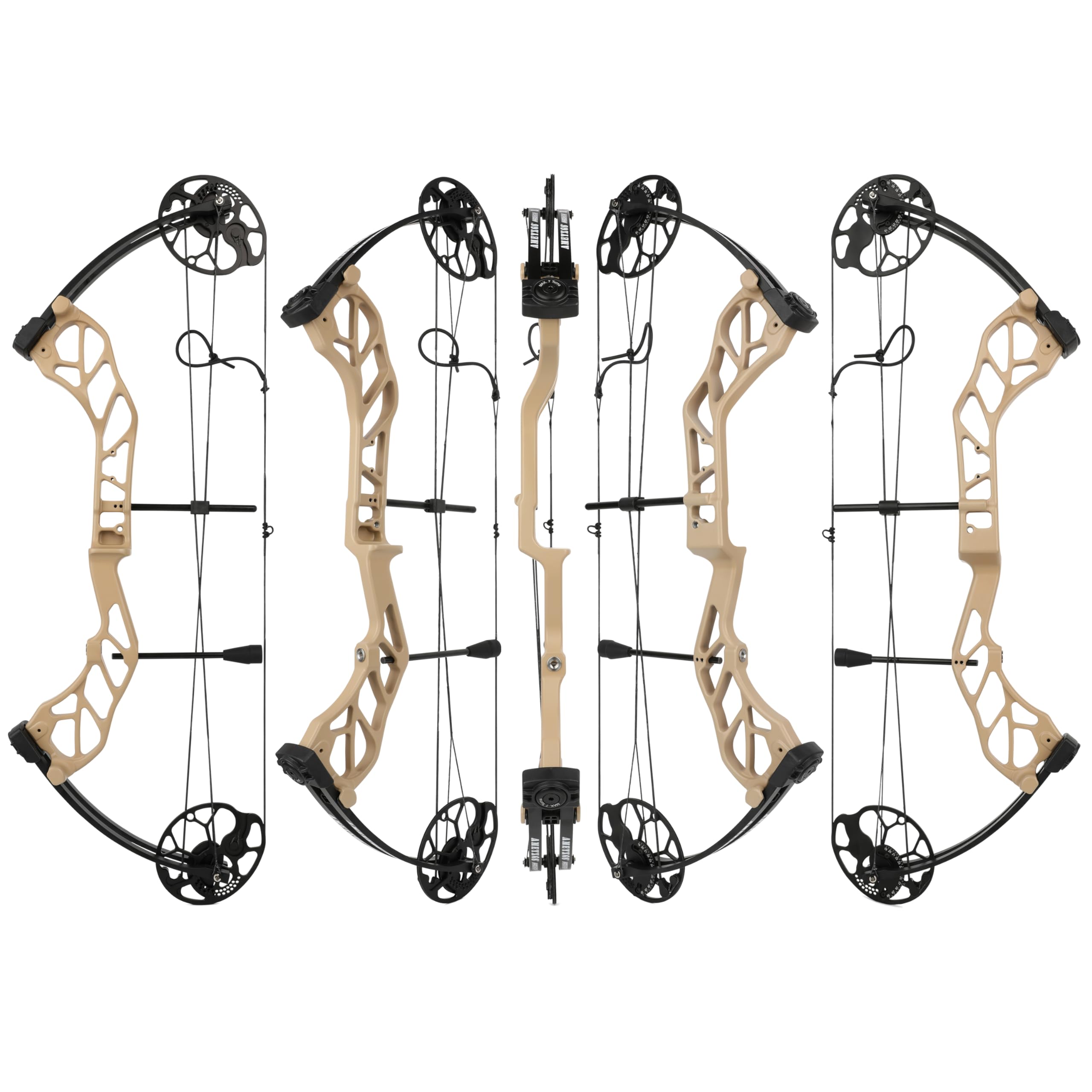 Set arco compound da tiro con freccia 320 fps regolabile da 19-70 libbre con accessori completi adatto per la caccia all'aperto