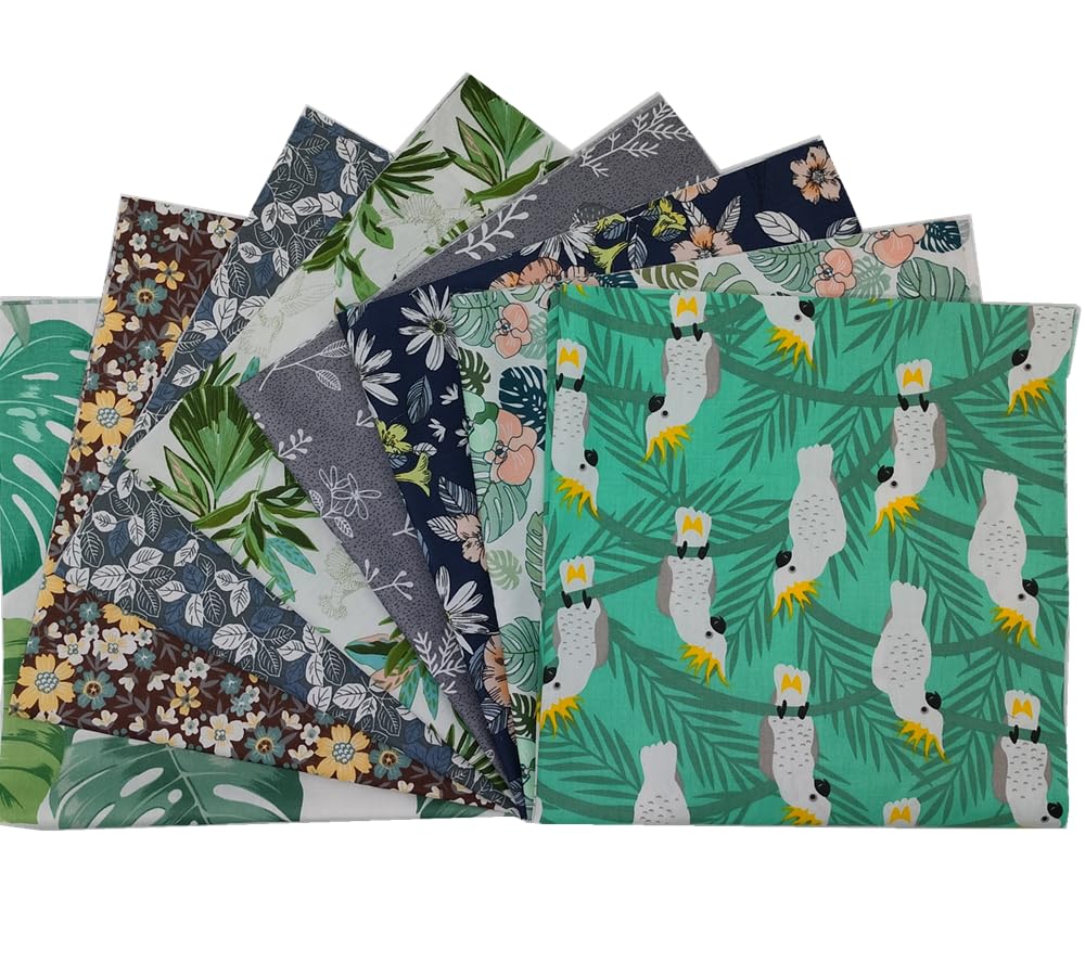 Jukway 42 Pezzi Tessuto di Cotone Stoffa Patchwork Quadrati Tessuti Motivi Stampati Stoffe per Cucito Creativo, Artigianali, Cucire, Decorazioni Fai da Te, Lavoro Manuale (25 x 25 cm - 42PCS