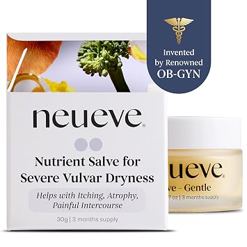 NeuEve Vaginal Moisturizing Salve-Gentle for 70+. OBGYN-Invented for Itching, Dryness, Atrophy. Estrogen-Free, Hormone-Free, with Sea Buckthorn, Evening Primrose & Chamomile
