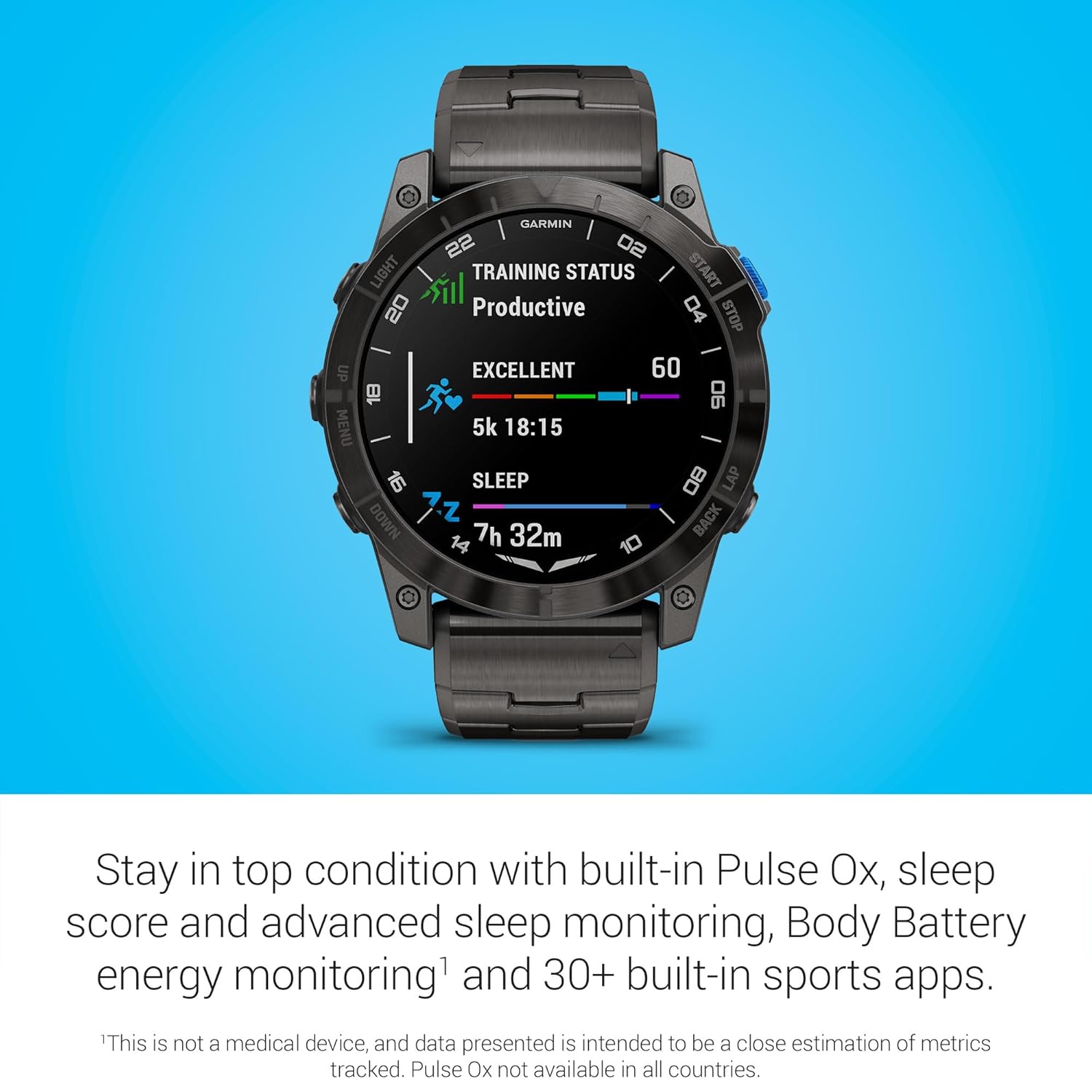 Garmin D2™ Mach 1 Pro, Aviator Smartwatch with GPS Moving Map, Aviation Weather, Health and Wellness Features, AMOLED Display, and Built-in Flashlight