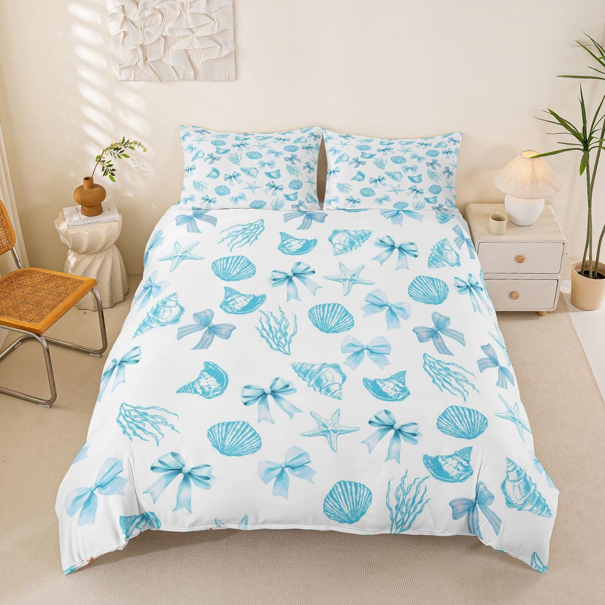 Housse de couette mer 220x240cm pour une ambiance de chambre côtière et marine