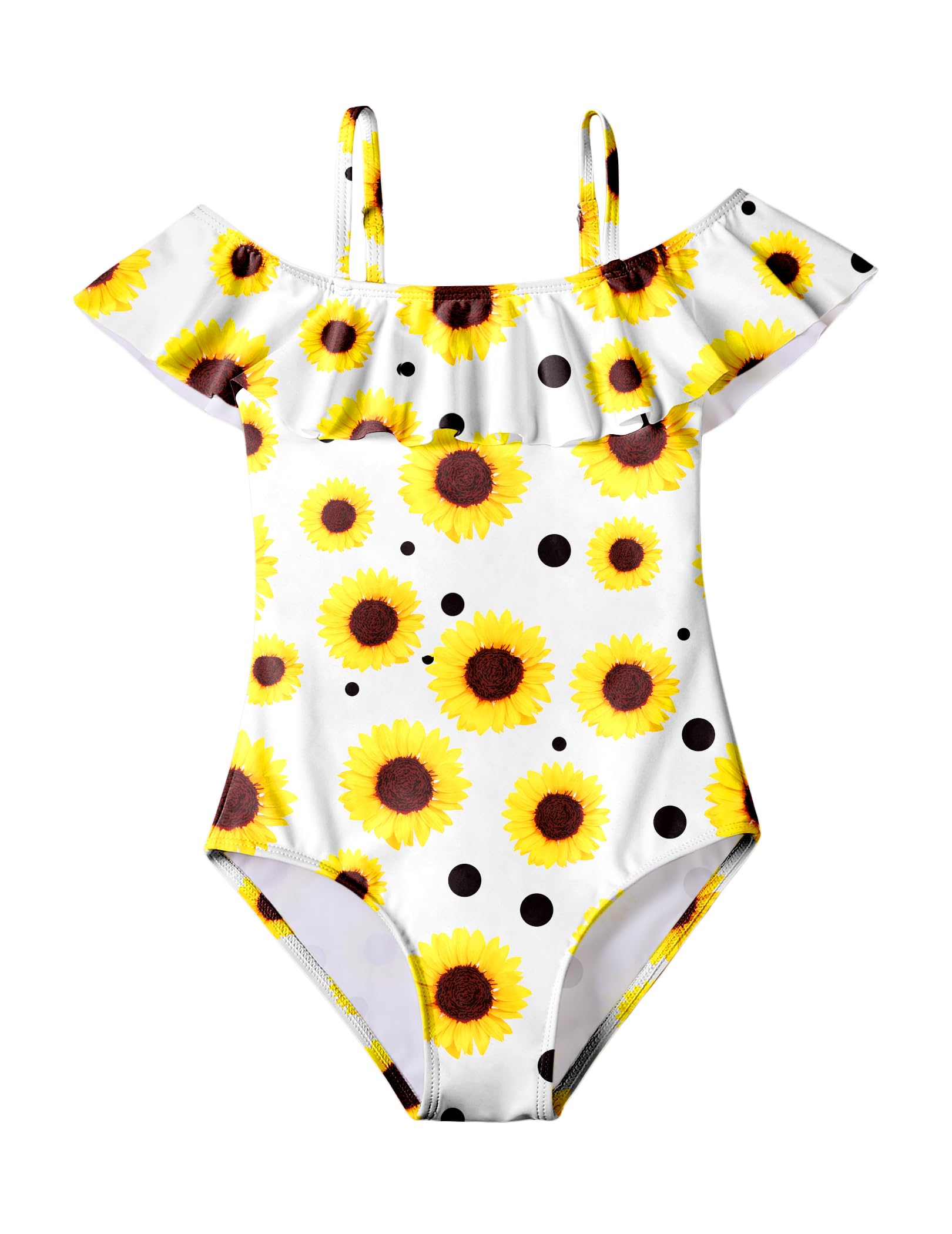 Arshiner Niña Trajes de Baño de Una Pieza Hawaiano Volantes Verano Bandolera Casual Bañador para Niña 4-12 Años