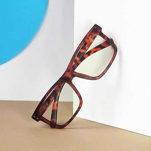 Miniatura 2 de Eyekepper Paquete de 5 lentes de lectura de gran tamaño con bloqueo de luz azul para lectores grandes +0.0