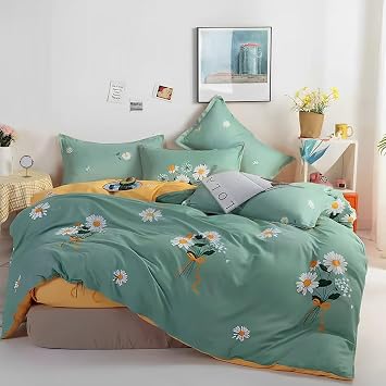 WYFKYMXX Waterproof Duvet Cover Incontinence Treatment Comforter Protector Single Side Waterproof Protective Cover or Liner for Bed or Couch for Pets Dog Cat Kids Elder Little Daisy,King
