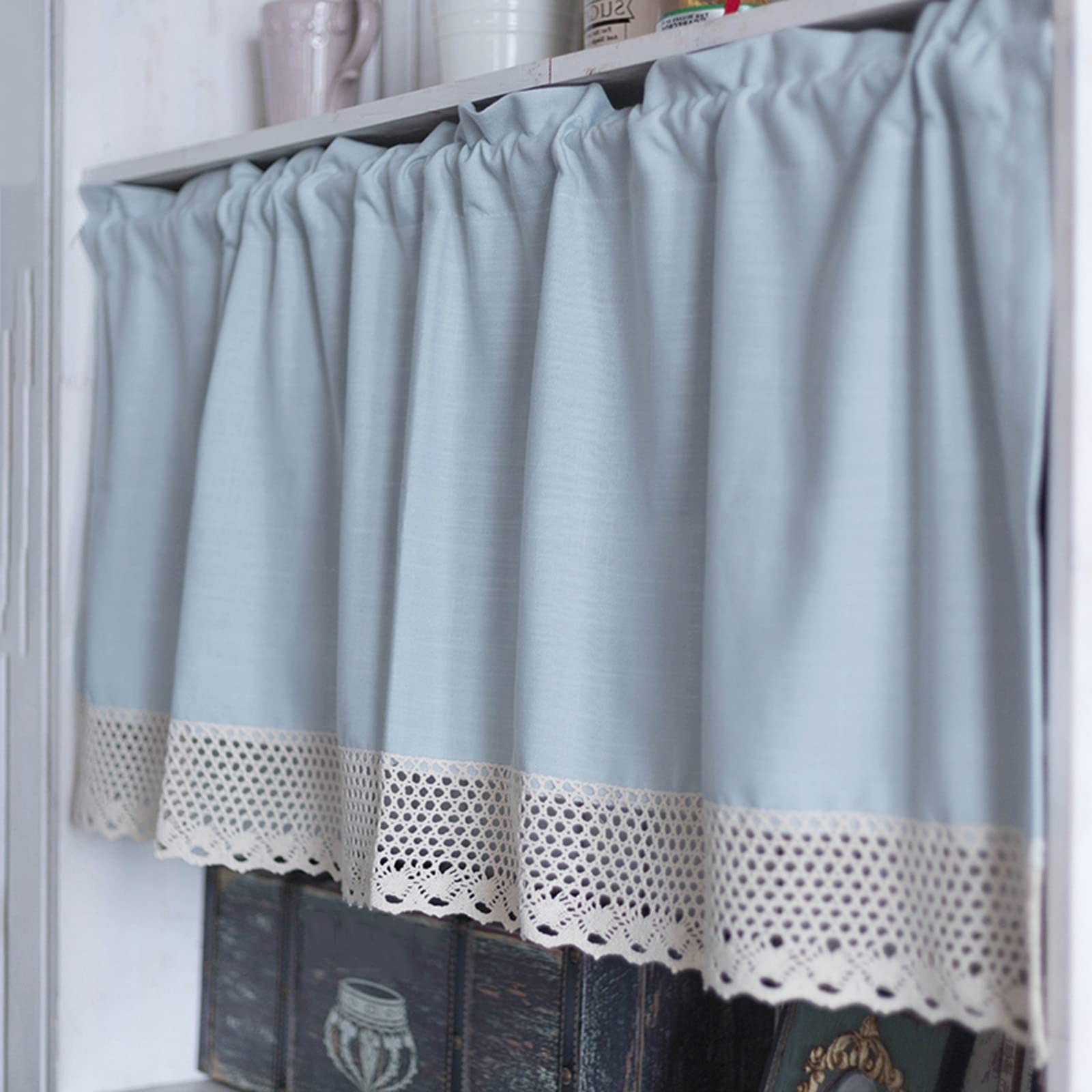 Cortinas cortas para ventana pequeña con un tacto suave y privacidad para habitación infantil.