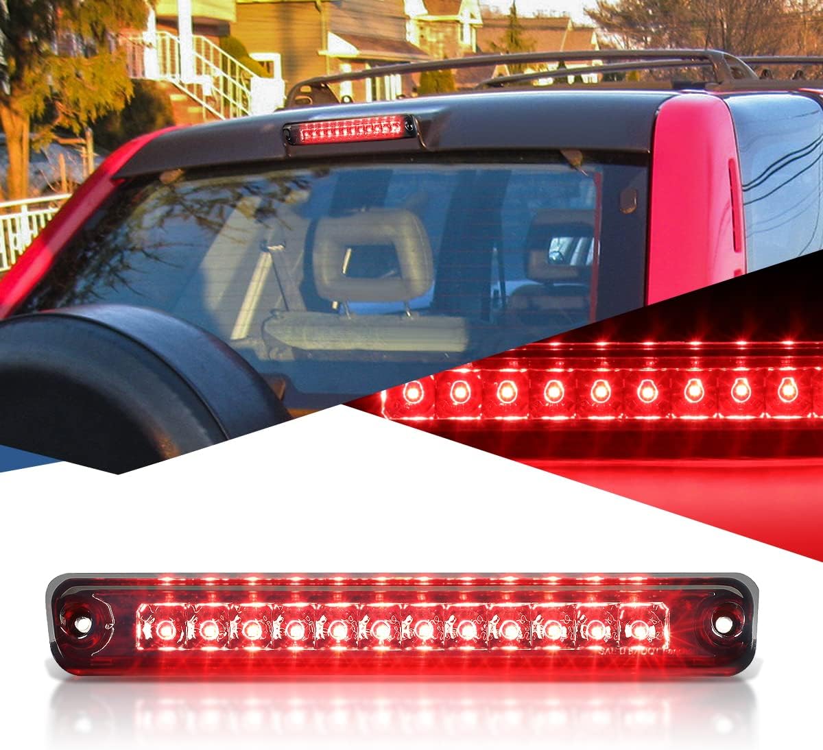 Auto Dynasty LED 3rd Third Brake Light Compatible with 1993-1997 Honda Passport Isuzu Rodeo, Rear Center Cab Cargo Lamp High Mount Stop light