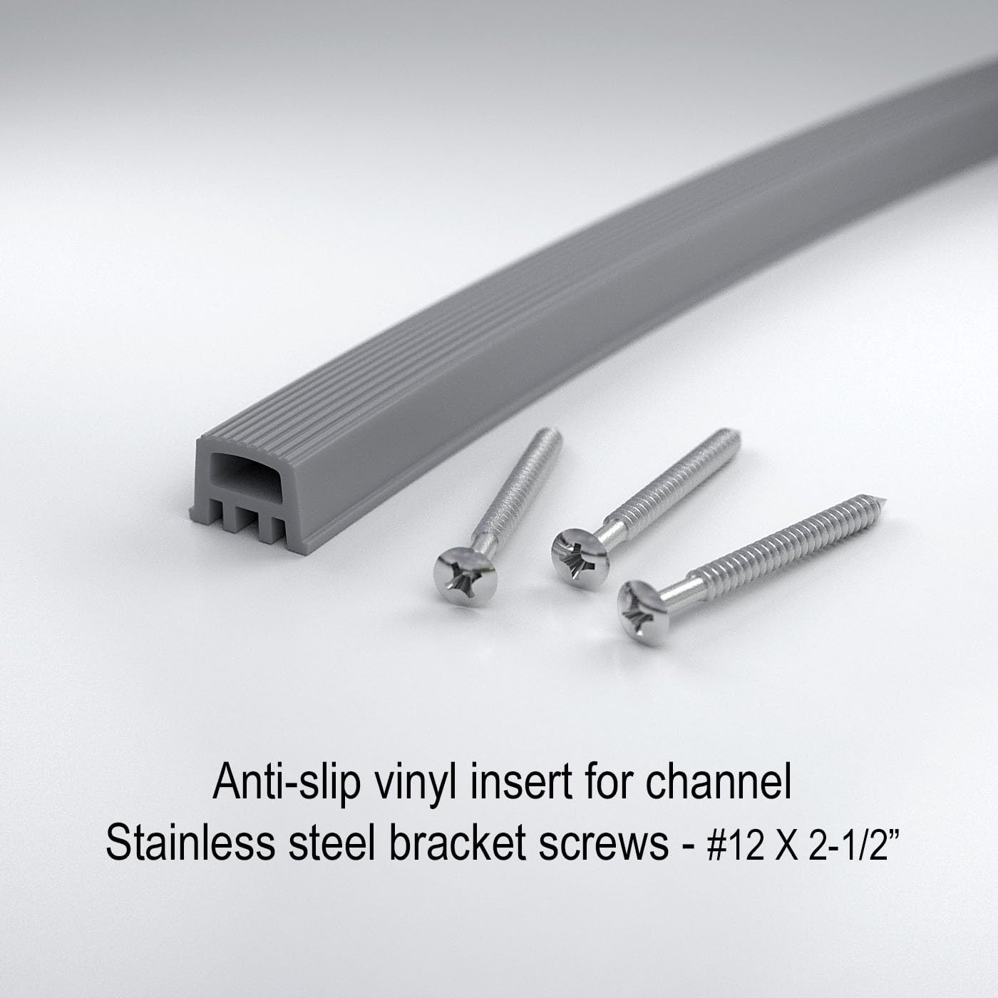 18in. Handrail - Complete Kit. Champagne Anodized Aluminum with 2 Matte Nickel Wall Brackets and Endcaps - 1.6" Round - - 