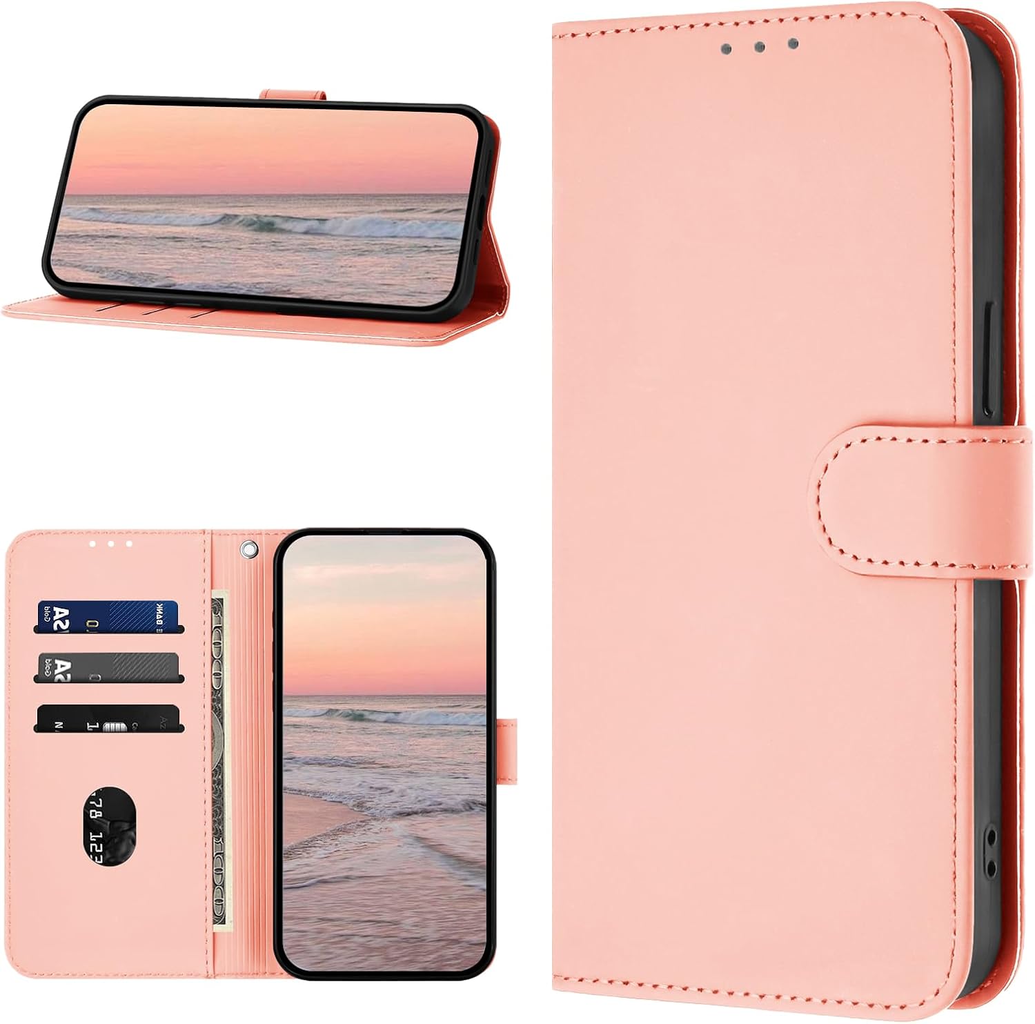 For Xiaomi Poco X3 Pro/Poco X3 / Poco X3 NFC Case Flip Case PU Leather Case [Card Slot] Protective Case Shockproof Flip Wallet Case for Poco X3 Pro / X3 / X3 NFC Mobile Phone Case Rose