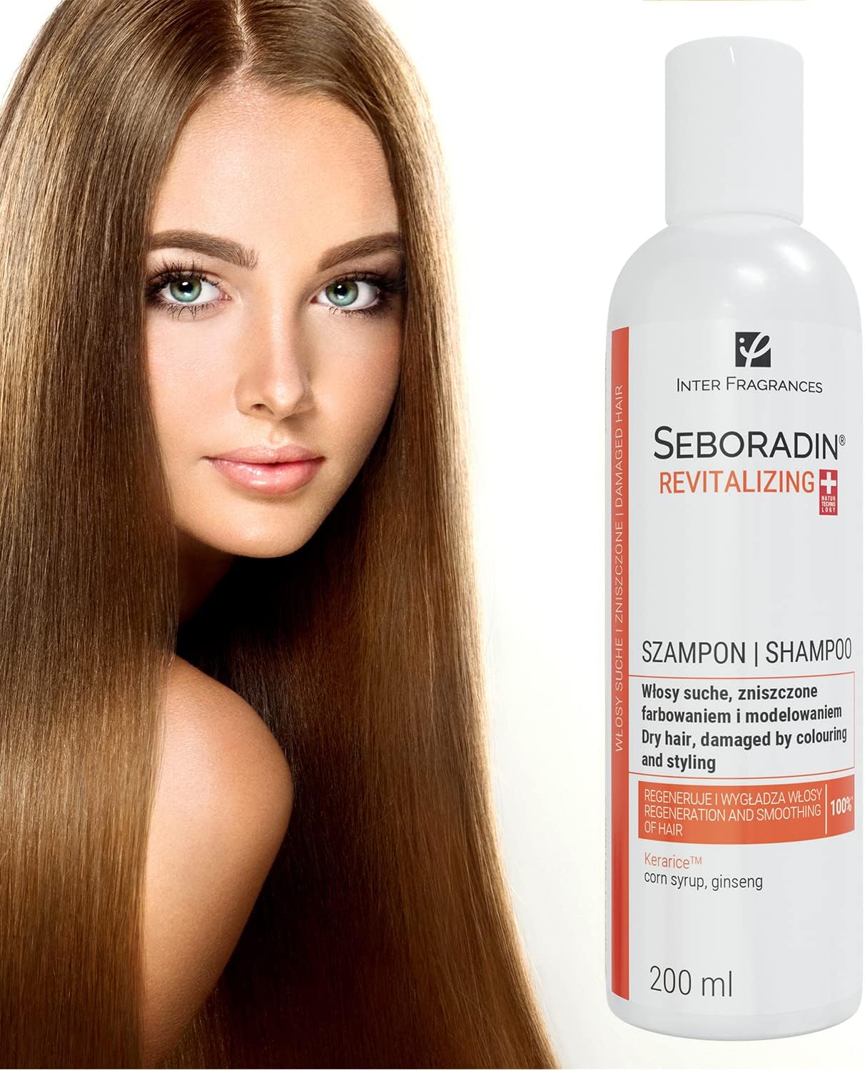 SEBORADIN REVITALIZING Hair Shampoo for Dry Damaged Color Hair 200 ml Hair Repair & Protection Strengthening Shampoo Hair & Scalp Treatment Moisturizing Nourishing Hair Care