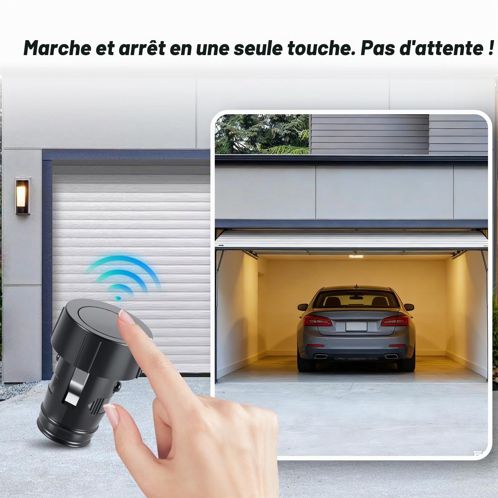 Lot de 2 émetteurs manuels HSZ1 868-BS - 868 MHz - 1 Bouton - Compatible avec Les modèles 1/2/3 - Remplacement pour SupraMatic, ProMatic, RollMatic, RotaMatic, LineaMatic