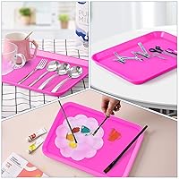 Vista 7 de JMU 20 bandejas dentales autoclave plástico Procedimiento plano para instrumentos, 13.25 x 9.75 pulgadas, tamaño B (rosa)