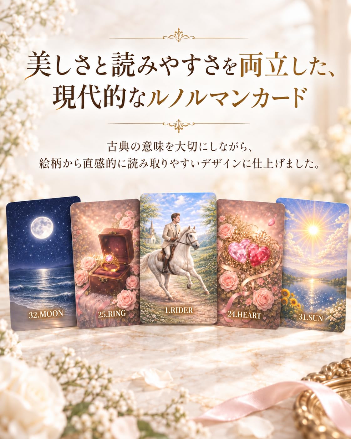 Amazon.co.jp: ルノルマンカード セイクレッドガーデン｜38枚 占い