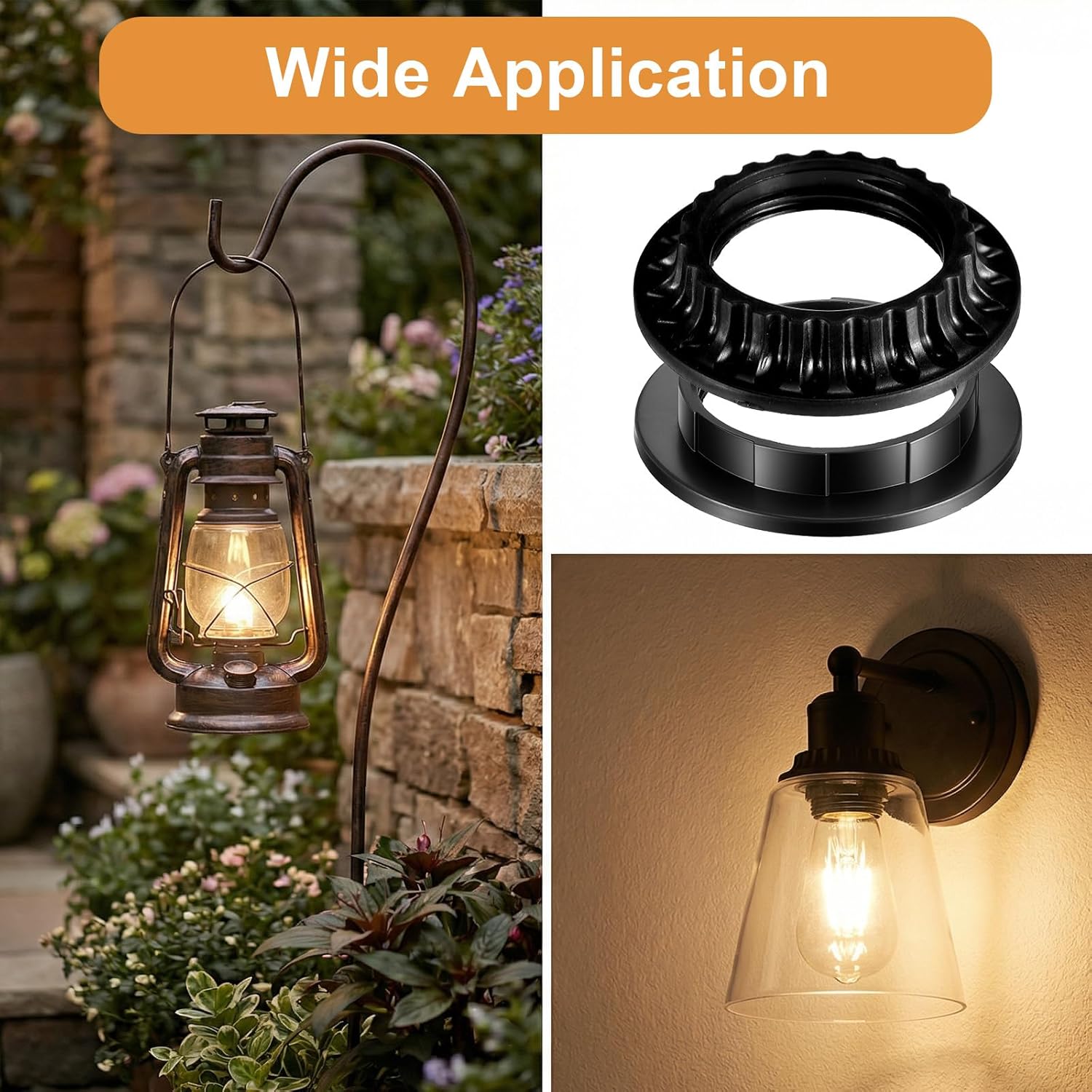 16pcs Lamp Shade Adapter Ring, E26 & E27 Lamp Shade Ring, Socket Rings for Lamps, Lamps Shade Adapter Rings Reducer 34mm & 39mm for Light Socket, Hanging Holder Parts