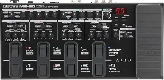 BOSS ME-90 Guitar Multi-Effects | All-In-One Guitar Processor | 11 Onboard AIRD Amp Models & Psa-230Es2 Ac Adapter Power Supply