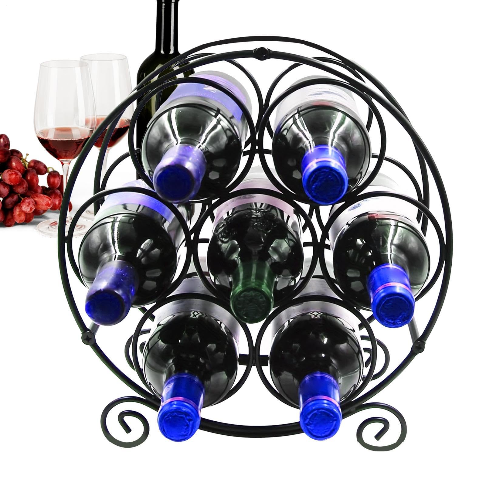 Présentoir à Bouteilles pour Comptoir Support de Stockage en métal de Forme | Support de porte-bouteilles pour table Pour Maison Salon Armoire Plan de Travail Dessus de Table Cuisine Bar Fêt