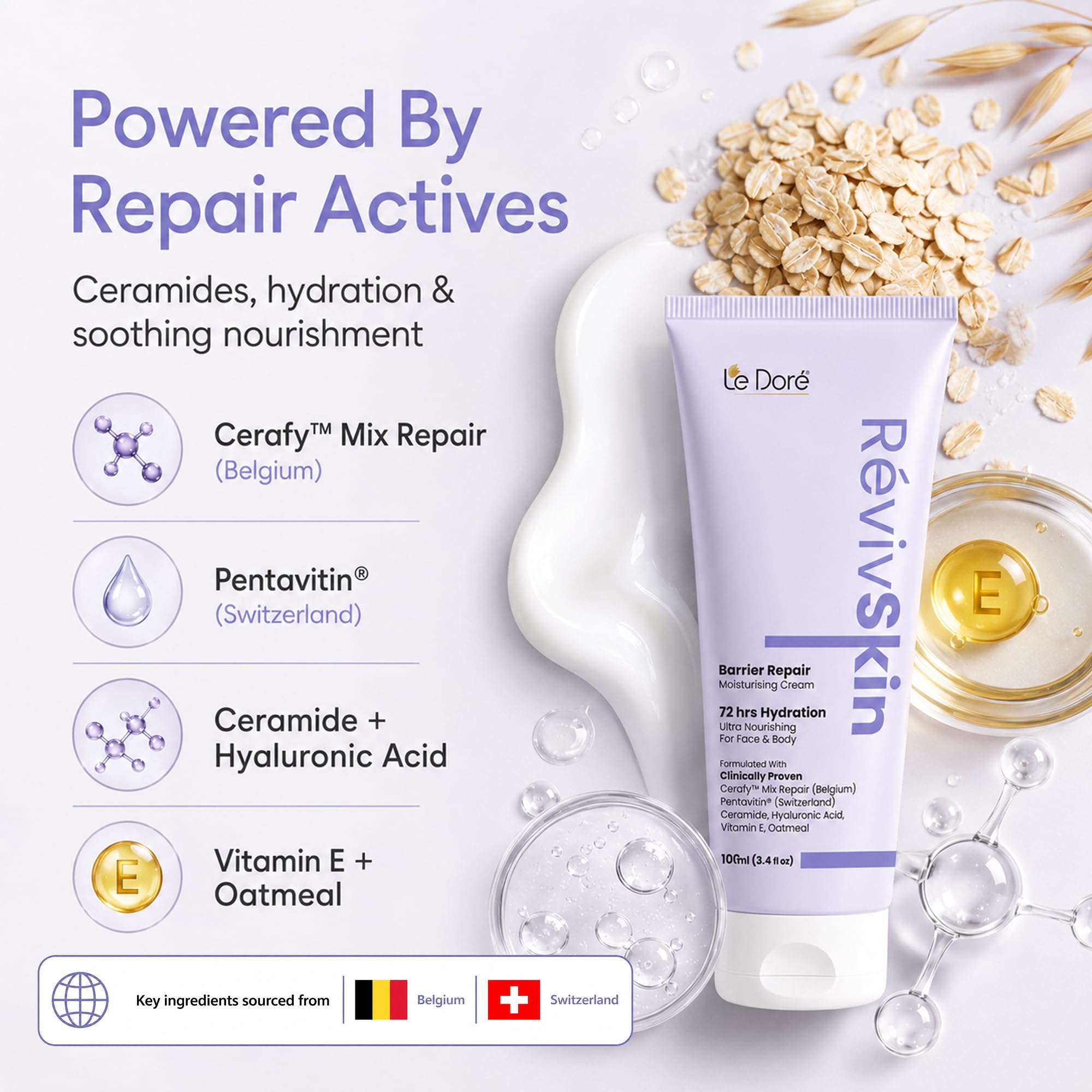 Le Dore Essential Kit With Shampoo, Moisturiser, Sunscreen & Face Wash | Mini Travel Kit | For Men & Women 2