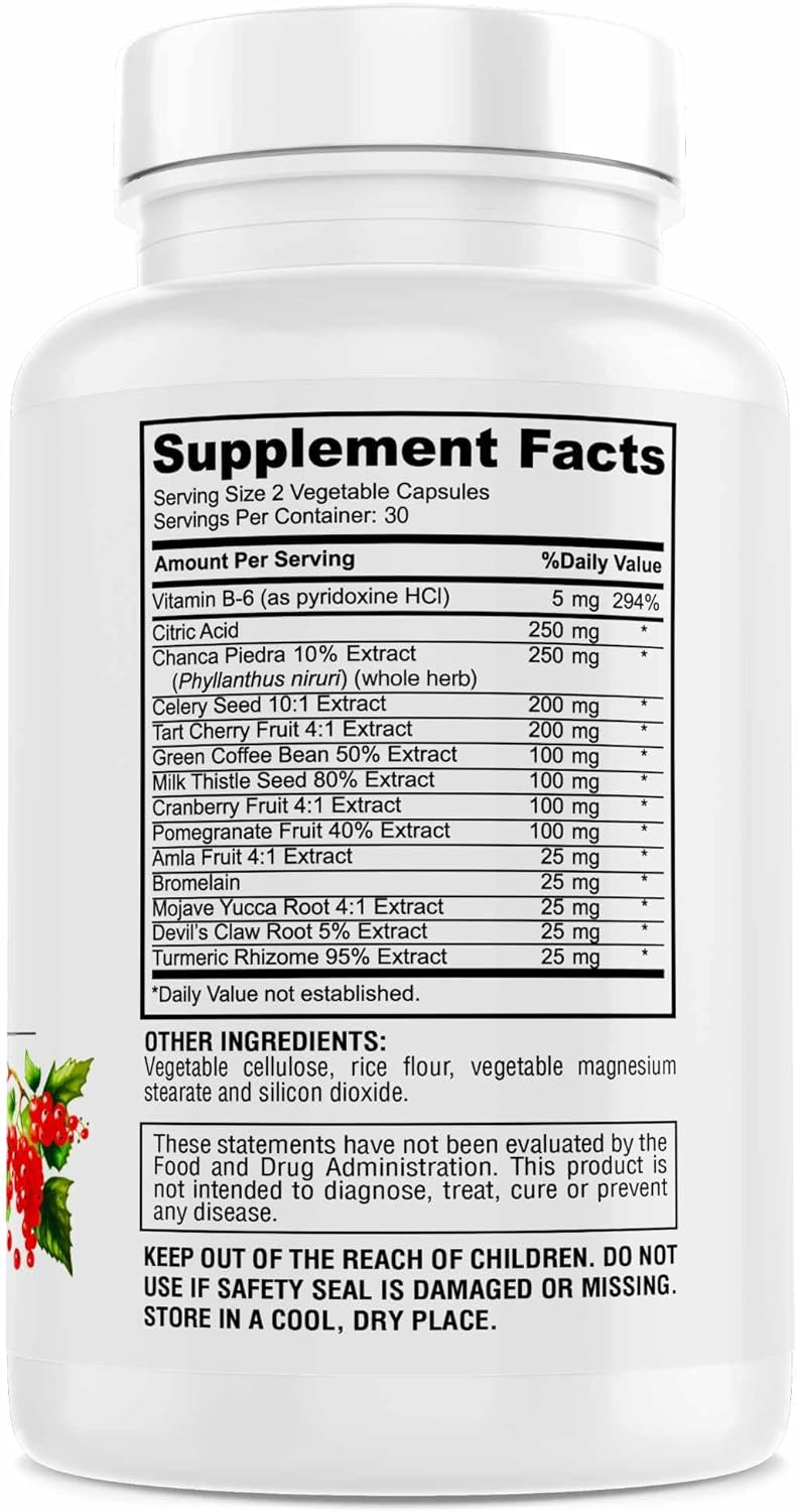 Uric Acid Cleanse – Supports Kidney, Liver, Gallbladder & Urinary Tract Health, Advanced Herbal Formula - 60 Capsules - Image 2