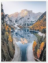 DCIDBEI 40 x 50 cm Diamond Painting Mountain Lake for Adults, DIY Puzzle Diamond 5D Rhinestone Full Square, Pearl Diamond Landscape Crystal Art for Home Wall Decor || Breelake