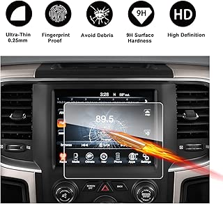 2013-2018 Dodge Ram 1500 2500 3500 Uconnect Touch Screen Car Display Navigation Screen Protector, RUIYA HD Clear Tempered Glass Car in-Dash Screen Protective Film (New 8.4-Inch) - coolthings.us