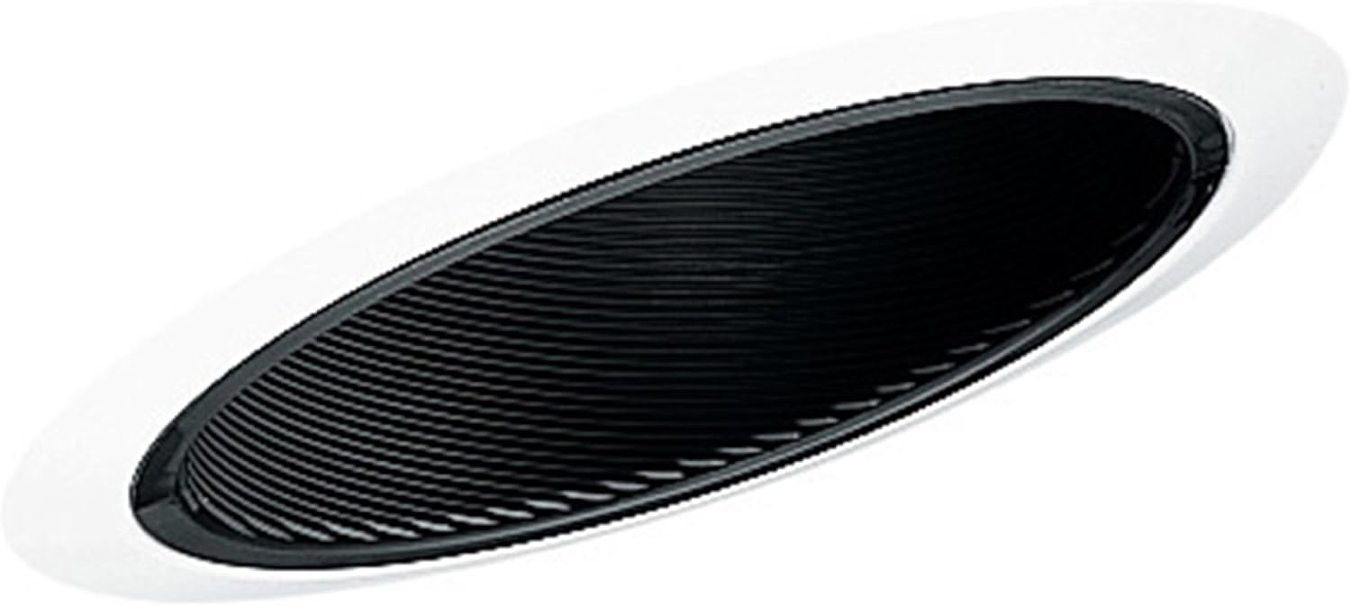 Juno Lighting 604B-WH 6-Inch Super Slope Downlight Black Baffle, White Trim