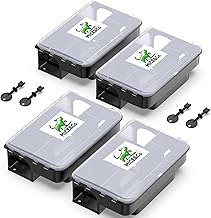 4X Professional Bait Box - Effective & Tamper-Proof Rat and Mouse Trap - Safe Bait Station for Children & Pets - Effective Bait Station