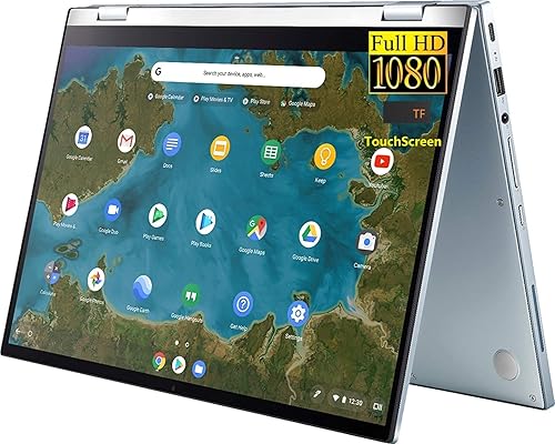 ASUS Chromebook convertible Flip C433 UltraSlim Clamshell 2023 pantalla táctil FHD de 14 pulgadas Intel Core M3 8 GB de RAM 128 GB eMMC gráficos