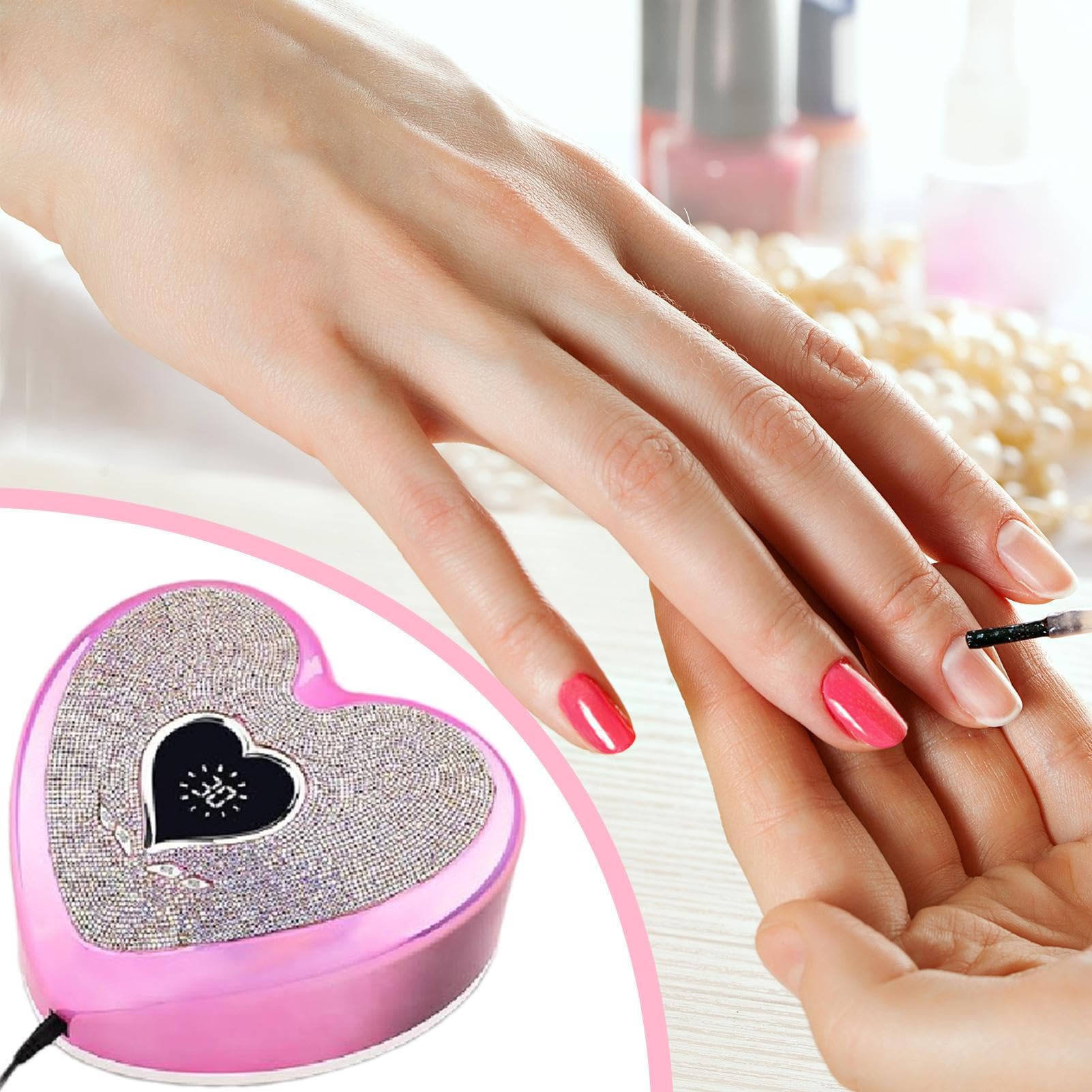 Lampa LED do Suszenia Paznokci Urządzenie Do Manicure Z 39 Diodami LED I | Lampa do Żelowego Lakieru Paznokci z 4 Ustawieniami Czasowymi Dla Kobiet, Żon, Dziewczyn, Partnerów, Rodziny i