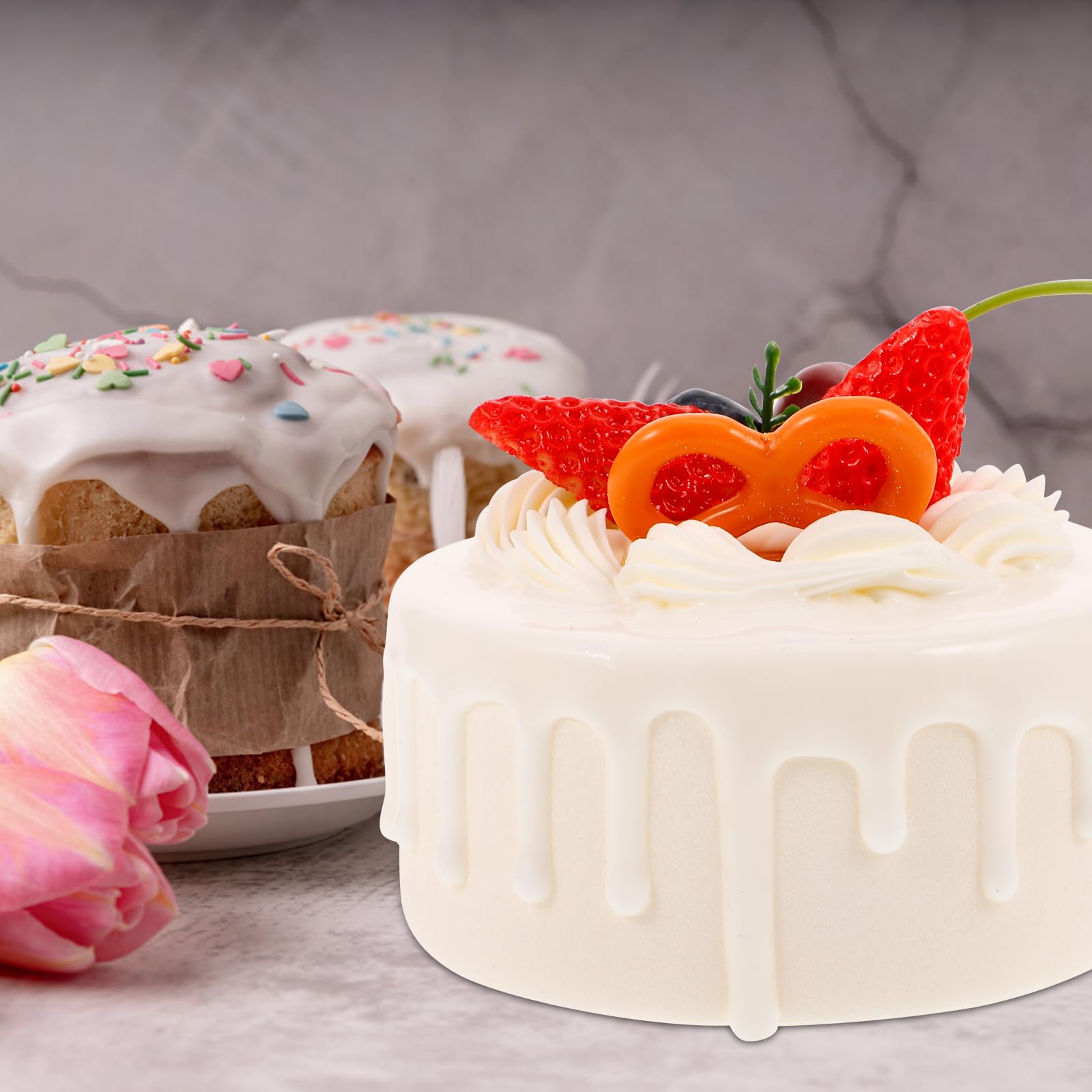 Amazon | TOYANDONA フェイク ケーキ リアル 食べ物 素敵な ケーキ  