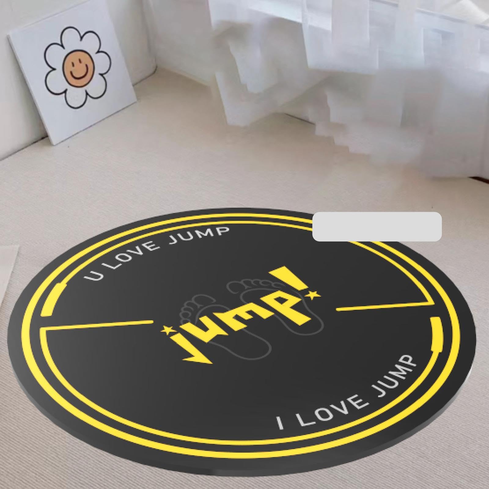 Tapis D’exercice Rond LeeQinersw – Antidérapant, Insonorisant, Pour Corde à Sauter Et Fitness (125 Cm)
