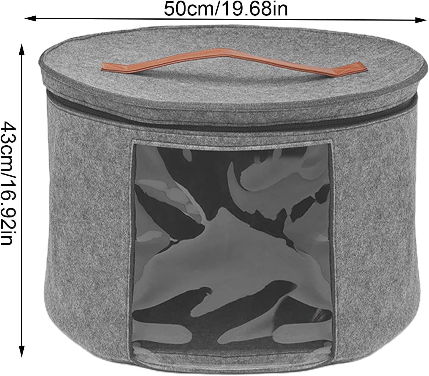 Felt Hat Storage: Foldable Zipper Case, Travel Construction, Protective | Versatile Home Organizer For Clothes, Bedding,