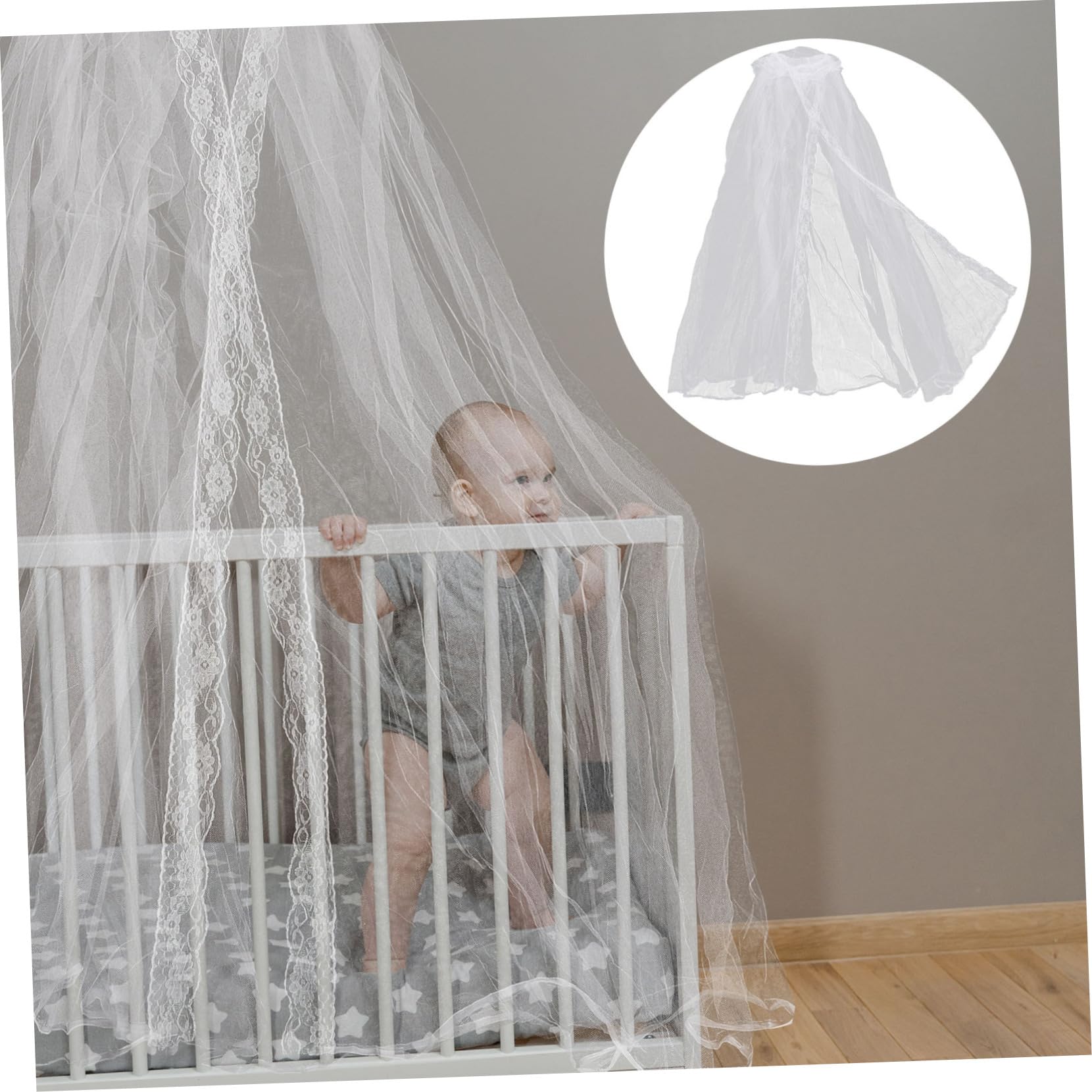 BESTonZON 3pezzi Rete Anti-insetti Per Lettino Zanzariera Traspirante Per Facile Da Installare Protegge Da e Insetti Per Culla e Letto
