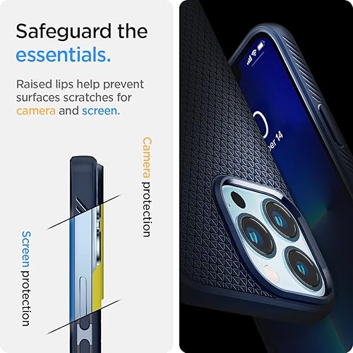 Miniatura 6 de Spigen Liquid Air - Funda diseñada para iPhone 13 Pro Max (2021), color azul marino