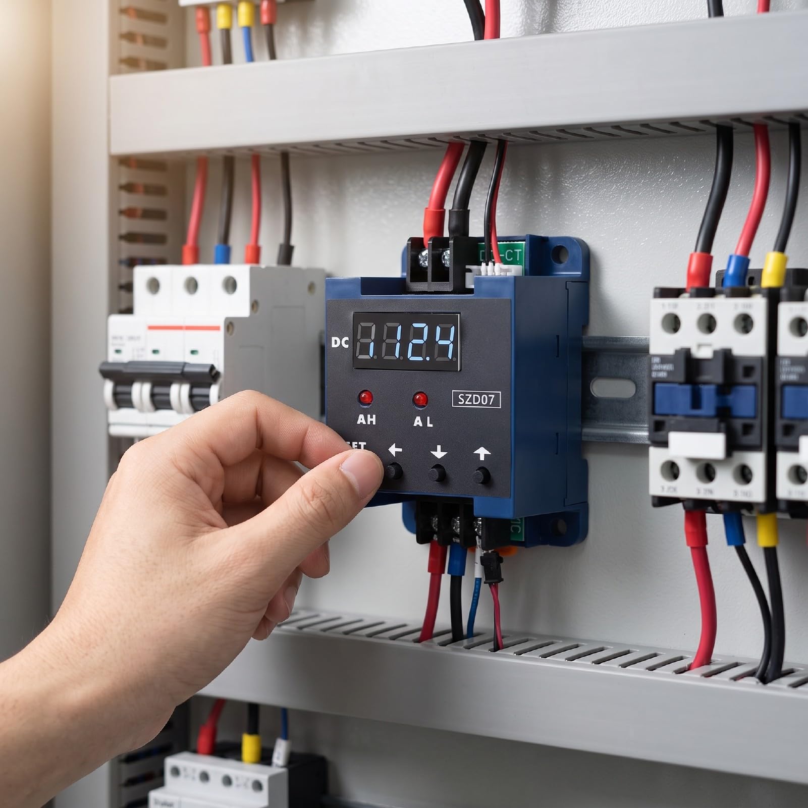 DC Digital Amperemeter 0,3-50A Relaisausgang Überlastschutz