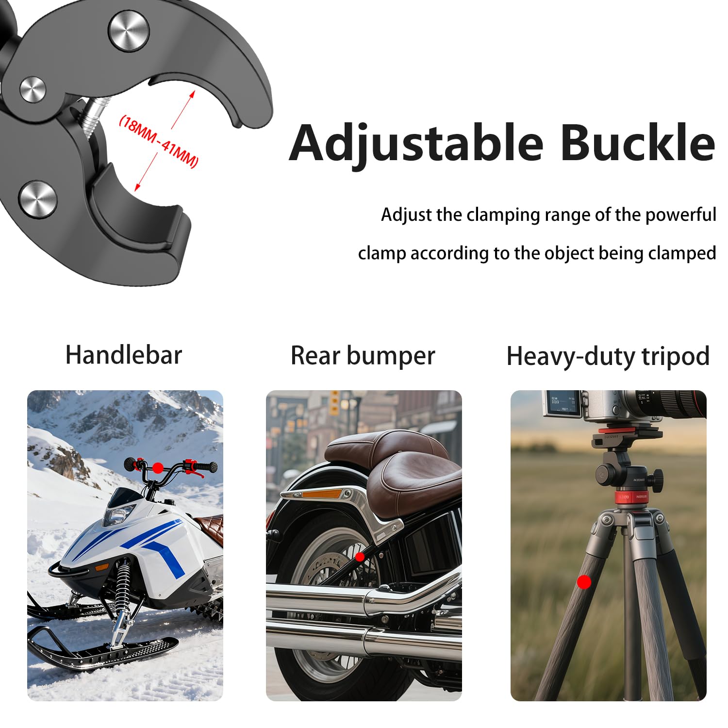 Moto Cámara Montaje Kit con Osmo 360 Osmo Nano, Bicicleta Doble Abrazaderas Manillar Soporte con 43" Palo Selfie Invisible compatible con Insta360 X5-X para UTV y Vlogging Registros de Conducción