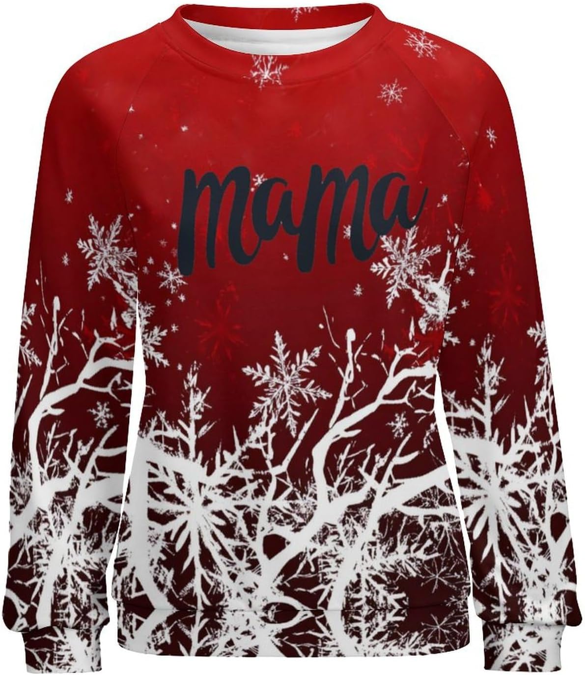 ZOCAVIA Mama Tie Dye Sweatshirts for Women Fashion Crewneck Pullover Tops Fall Casual Retro Forest Graphic Long Sleeve Shirts - Image 4