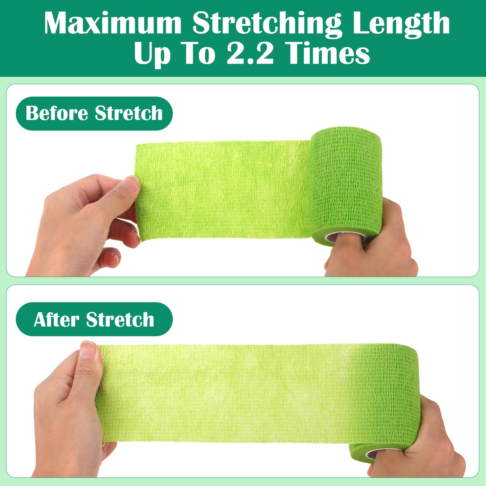 Vendas Autoadhesivas 5cm x 4,5m Telas No Tejidas Venda Cohesiva Elástica Vendaje Primeros Auxilios Deportes