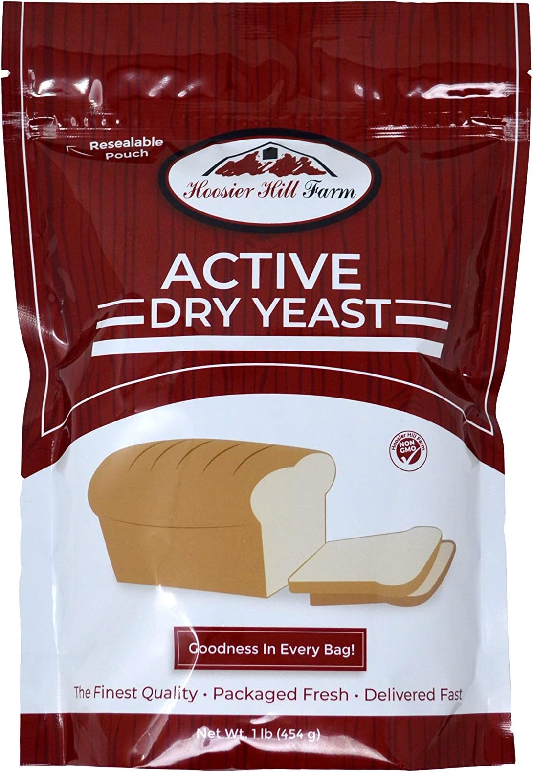 Active Dry Yeast by Hoosier Hill Farm, 1 Lb (Pack of 1)
