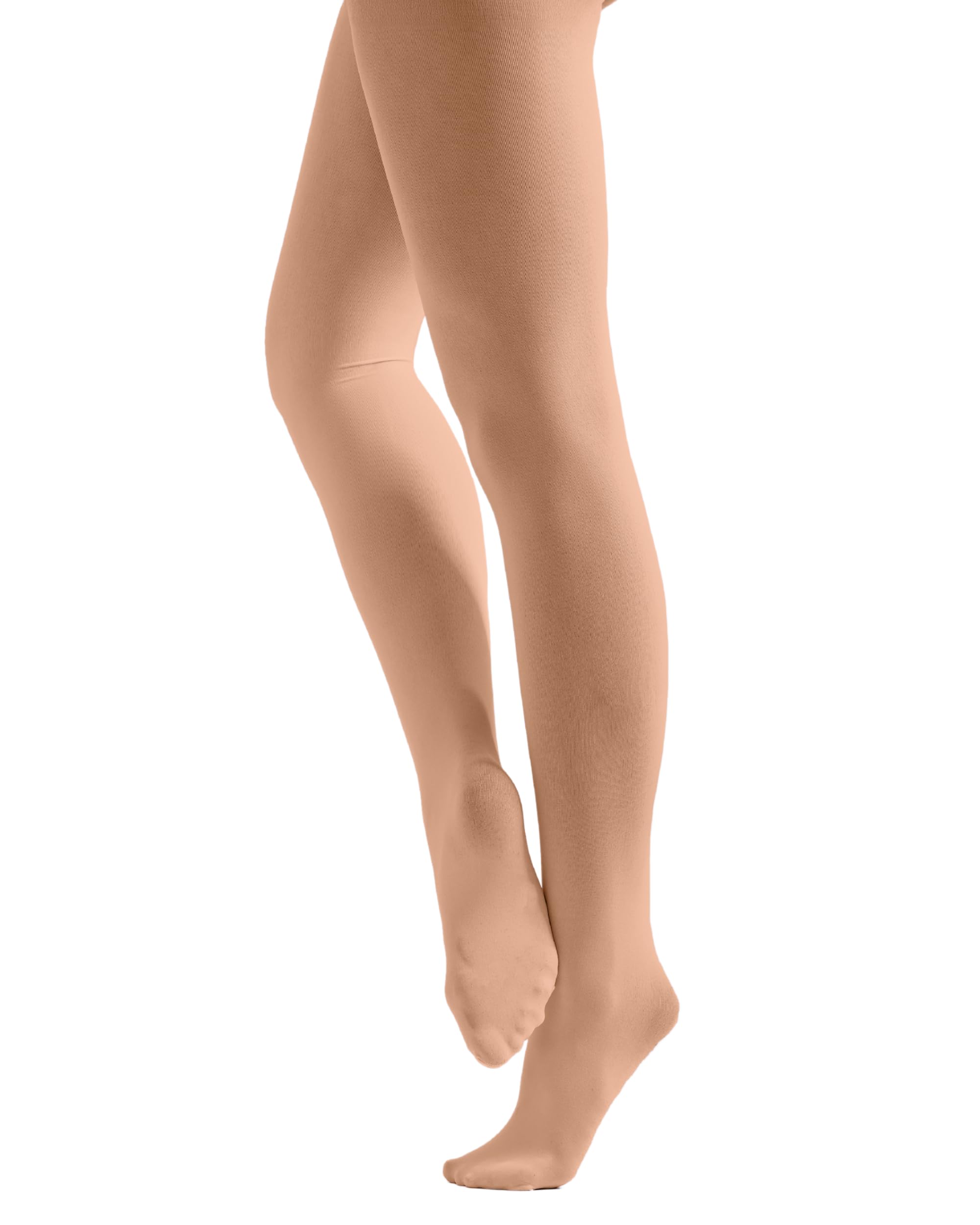 Silky Dance Women's Tan High Perf Footed Full Foot Ballet Tights For Medium