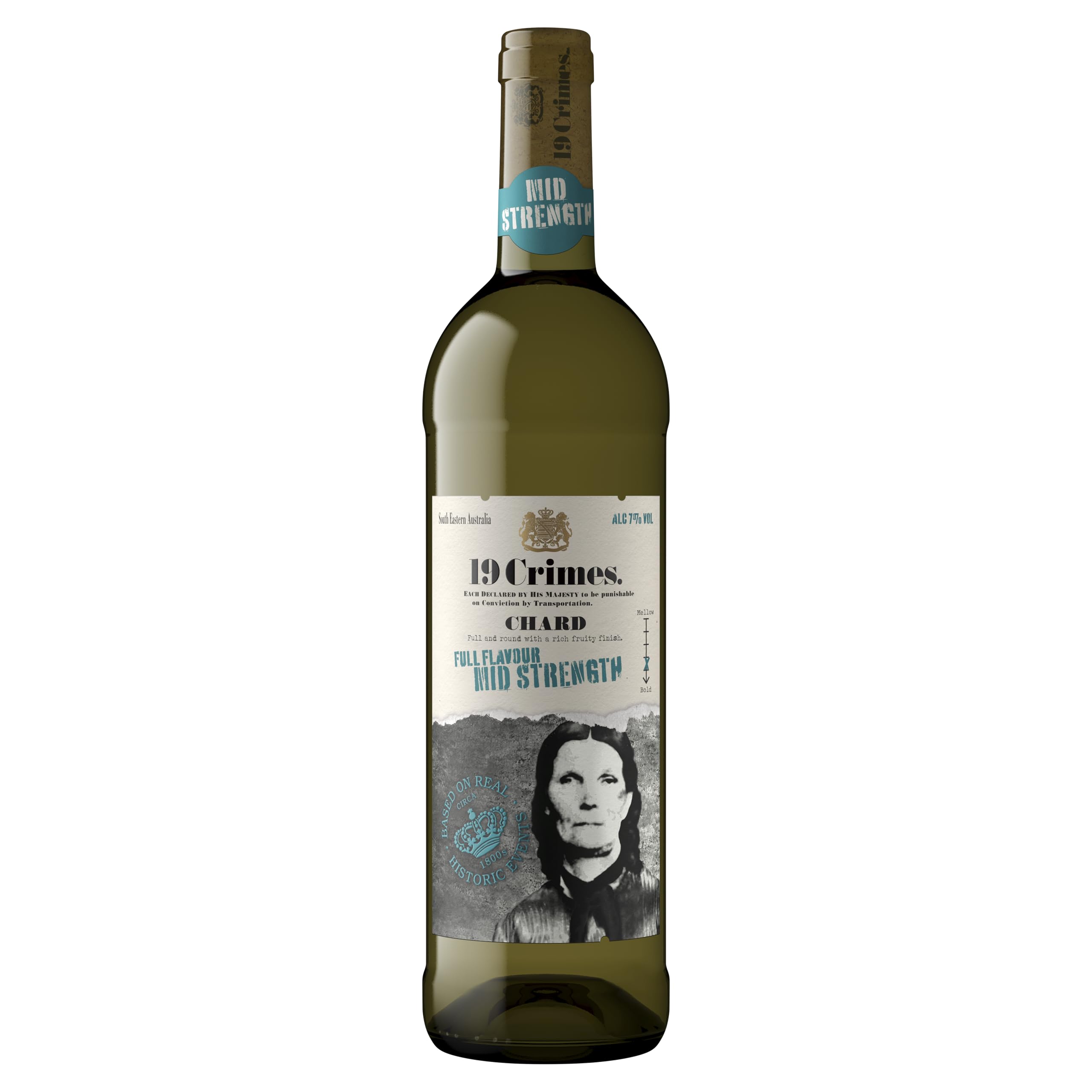 19 Crimes Mid Strength Chardonnay Wine 75cl